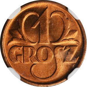 1 grosz 1937 - NGC MS65 RD