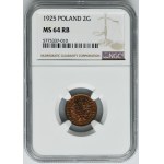 2 pennies 1925 - NGC MS64 RB