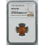 2 haliere 1937 - NGC MS66 RD