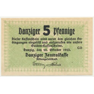 Danzig, 5 Pfennige 1923 - October -