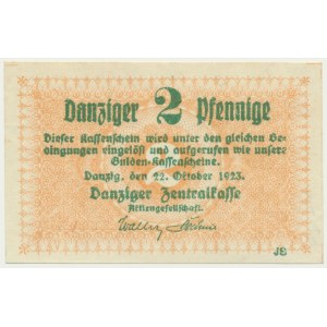 Danzig, 2 Pfennig 1923 - October -