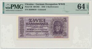 Ukraine, 2 Karbowanez 1942 - PMG 64 EPQ - RARE