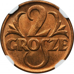 2 grosze 1938 - NGC MS66 RD