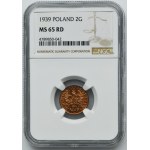 2 grosze 1939 - NGC MS65 RD