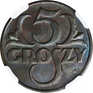 5 pennies 1931 - NGC MS65 BN