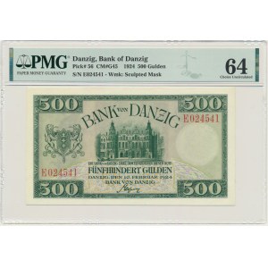 Gdaňsk, 500 guldenů 1924 - PMG 64
