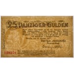 Danzig, 25 guldenů 1923 - PMG 63 - obrovská rarita