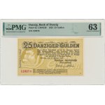 Danzig, 25 guldenov 1923 - PMG 63 - obrovská vzácnosť
