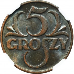 5 groszy 1936 - NGC MS64 BN
