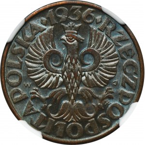 5 pennies 1936 - NGC MS64 BN