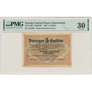 Danzig, 5 guldenov 1923 - október - PMG 30