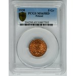 5 groszy 1938 - PCGS MS65 RD