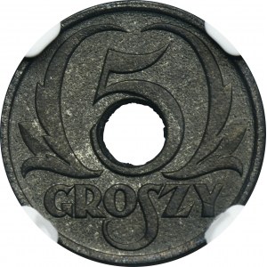 German Occupation, 5 groszy 1939 - NGC MS66