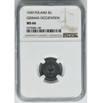 German Occupation, 5 groszy 1939 - NGC MS66