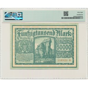 Danzig, 50 000 marek 1923 - počet 6 figur z ❊ - PMG 58