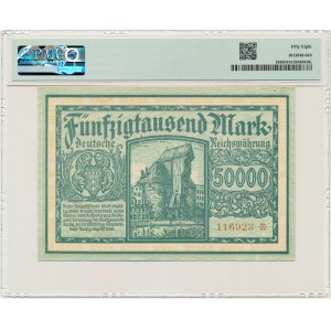 Danzig, 50.000 Mark 1923 - 6 digit serial number with ❊ - PMG 58