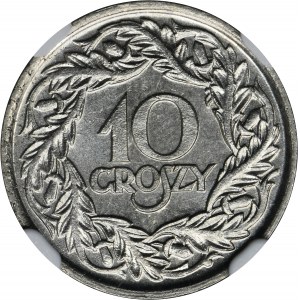 10 haléřů 1923 - NGC MS64