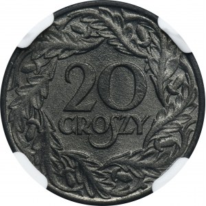 German Occupation, 20 groschen 1923 - NGC MS66