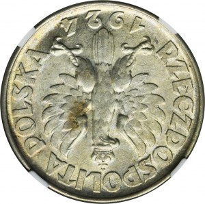 Kobieta i kłosy, 2 złote Filadelfia 1924 - NGC MS60 - ODWROTKA