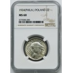 Woman and ears, 2 gold Philadelphia 1924 - NGC MS60 - REPLACEMENT