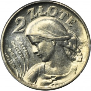Žena a uši, 2 zlaté Philadelphia 1925 - PCGS MS62 - bez tečky za datem