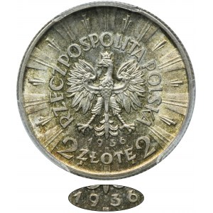 Piłsudski, 2 złote 1936 - PCGS MS63 - RZADKIE