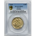 Pilsudski, 5 gold 1938 - PCGS MS63