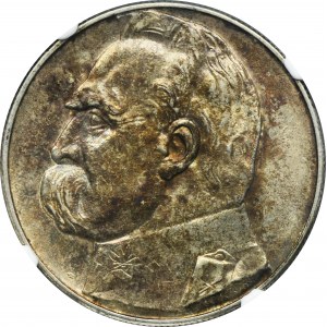 Piłsudski, 10 zlotých 1934 - NGC MS62 - vzácné