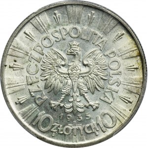 Piłsudski, 10 zl. 1935 - PCGS MS63