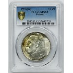 Piłsudski, 10 zl. 1935 - PCGS MS63