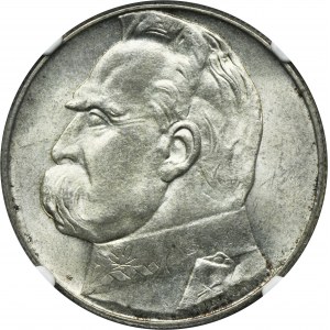 Piłsudski, 10 zl. 1938 - NGC MS62