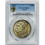 Piłsudski, 10 złotych 1939 - PCGS MS64