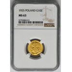 10 złotych 1925 Chrobry - NGC MS63