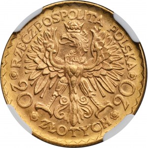 20 gold 1925 Chrobry - NGC MS64