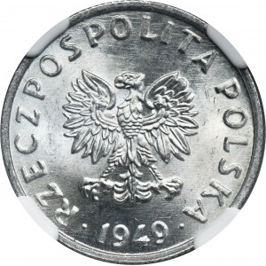 5 haléřů 1949 Hliník - NGC MS66