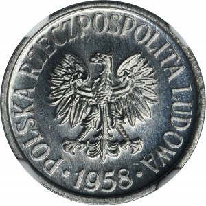 5 haléřů 1958 - NGC MS67 PROOF LIKE - JAK LUSTLIGHT