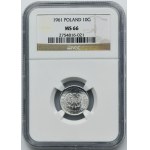 10 pennies 1961 - NGC MS66