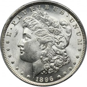 USA, 1 filadelfský dolar 1896 - Morgan - PCGS MS62
