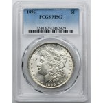 USA, 1 filadelfský dolár 1896 - Morgan - PCGS MS62