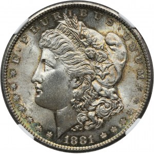 USA, 1 dolar San Francisco 1881 S - Morgan - NGC MS65