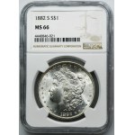 USA, 1 dolár San Francisco 1882 S - Morgan - NGC MS66