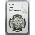 USA, 1 dolar San Francisco 1879 S - Morgan - NGC MS63