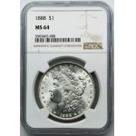 USA, 1 Dollar Philadelphia 1888 - Morgan - NGC MS64