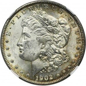 USA, 1 dolar New Orleans 1902 O - Morgan - NGC MS63