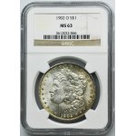 USA, 1 dolar New Orleans 1902 O - Morgan - NGC MS63