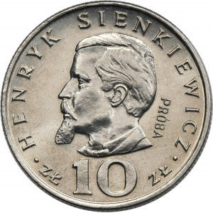 PRÓBA NIKIEL, 10 złotych 1974 Henryk Sienkiewicz