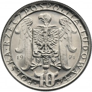 PRÓBA NIKIEL, 10 złotych 1971 50. Rocznica III Powstania Śląskiego