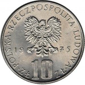 PRÓBA NIKIEL, 10 złotych 1975 Bolesław Prus