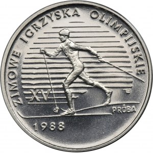 PRÓBA NIKIEL, 1.000 złotych 1987 XV Zimowe Igrzyska Olimpijskie 1988