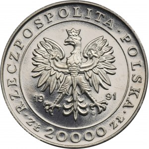 PRÓBA NIKIEL, 20.000 złotych 1991 225 Lat Mennicy Warszawskiej